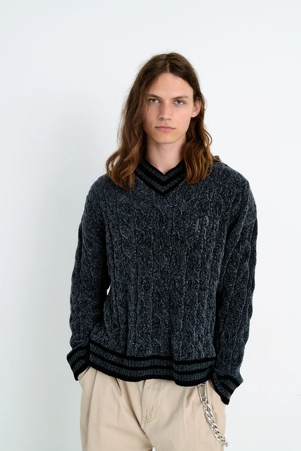 DWEEB JUMPER - Strickpullover - grey/black