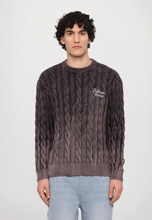 DYED CABLE  - Strickpullover - washed pink