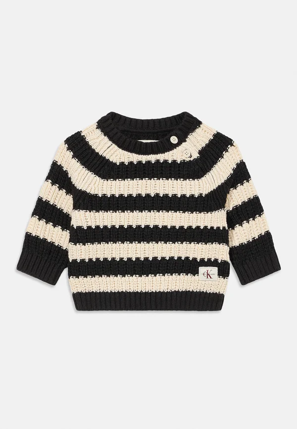 DYED STRIPE UNISEX - Strickpullover - black/whitecap grey