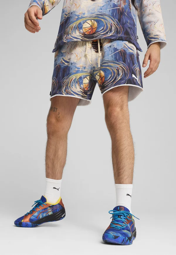 DYLAN EXHIBIT TERRY - Kurze Sporthose - vivid blue aop