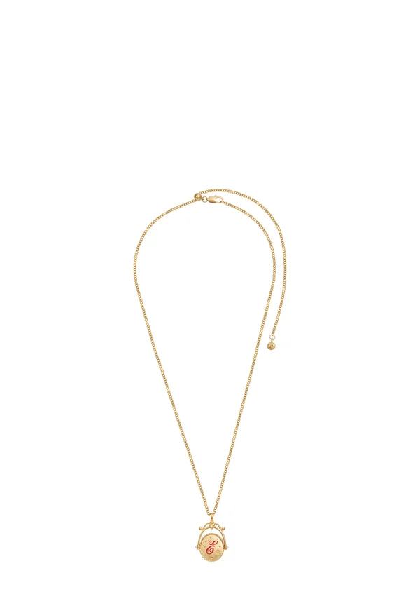 E INITIAL ECHINACEA SPINNER CHAIN - Halskette - gold-coloured