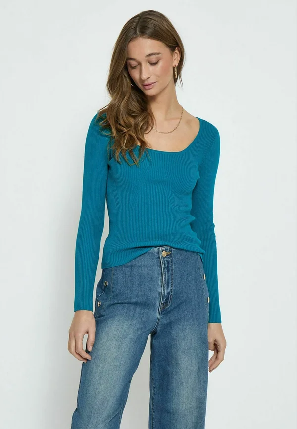 EANNA LONG SLEEVE - Strickpullover - crystal teal