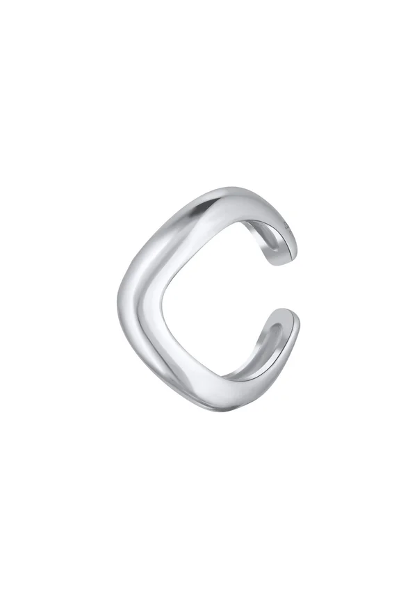 EARCUFF CURVED - Einzelner Ohrring - silberfarben