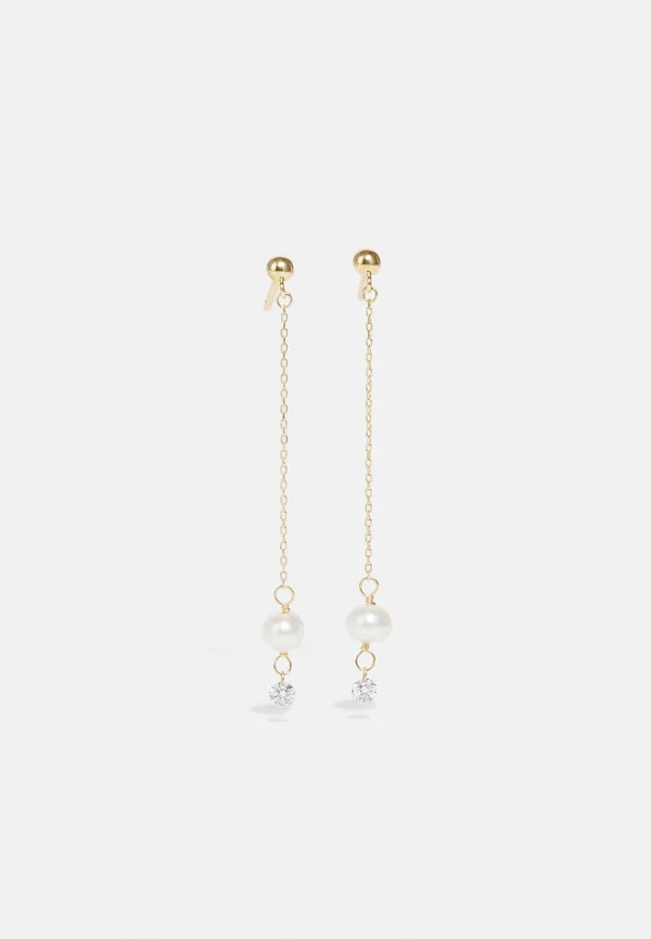 EARRING CHAIN - Ohrringe - yellow gold-coloured