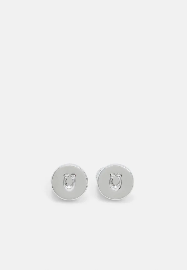 EARRINGS COIN STUD - Ohrringe - silver-coloured