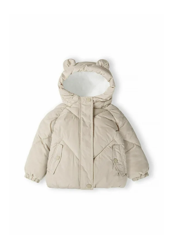 EARS DETAILD HOOD - Winterjacke - stone