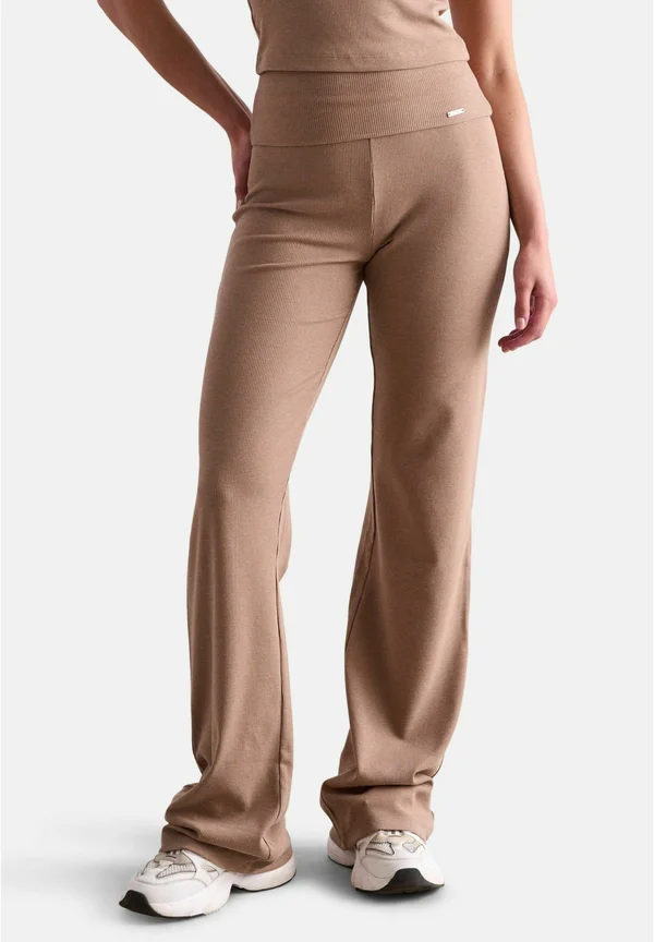 EASE RIBBED - Stoffhose - light brown