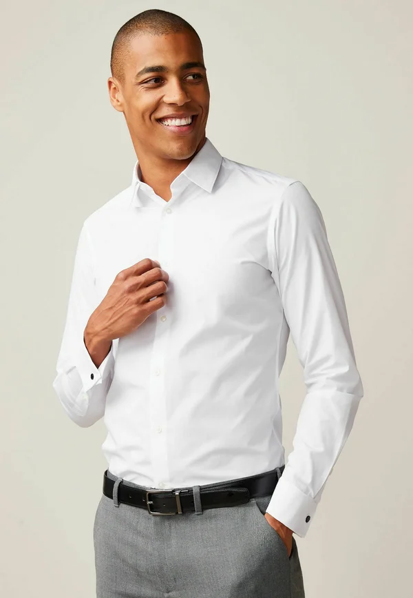 EASY CARE DOUBLE CUFF - Businesshemd - white
