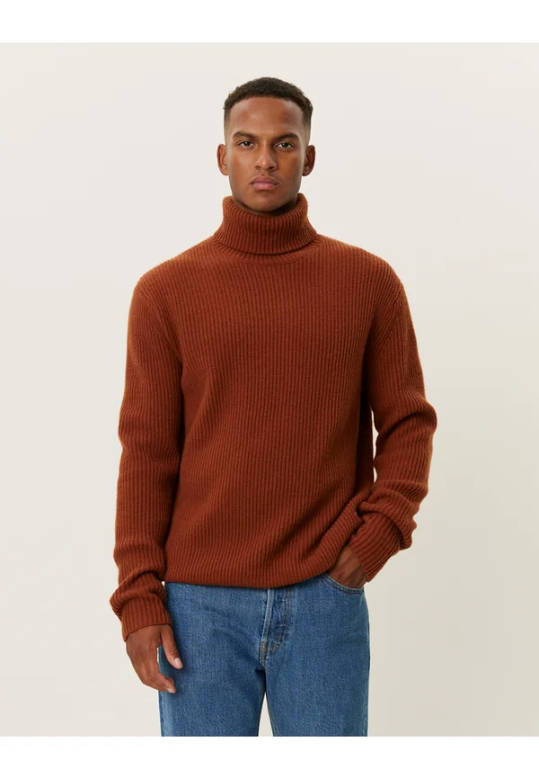 EDDIE ROLLNECK - Strickpullover - cognac