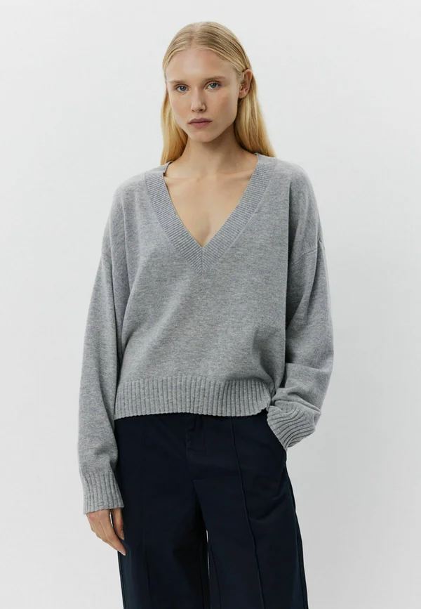 EDENSW - Strickpullover - grey melange