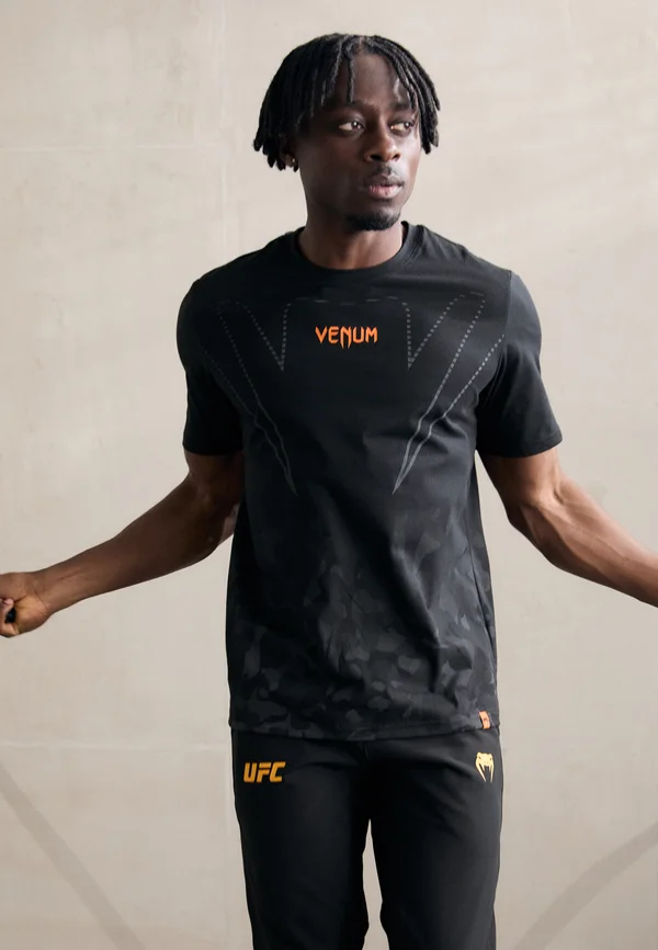 EDGE TEE - T-Shirt print - black/orange