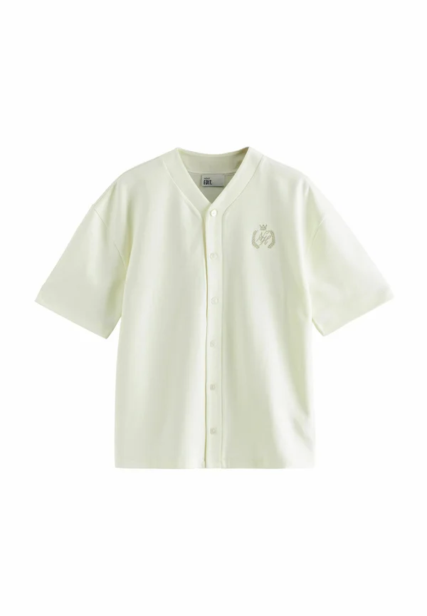 EDIT BASEBALL STYLE BUTTON THROUGH - Strickjacke - ecru