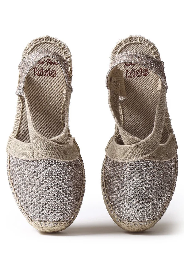 EDITA - Keilsandalette - platinum