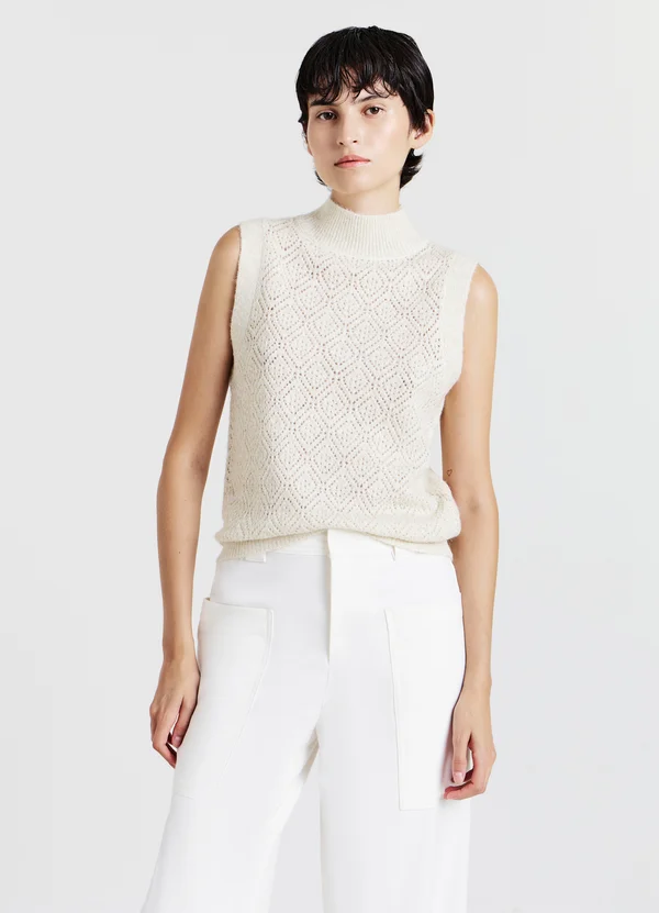 EFFETTO LUMINESCENTE - Strickpullover - bianco lana