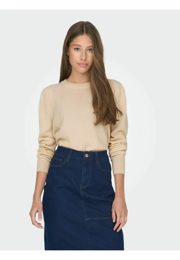 EINFARBIGER - Strickpullover - tapioca