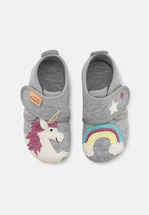 EINHORNZAUBER KLETTVERSCHLUSS - Hausschuh - hellgrau
