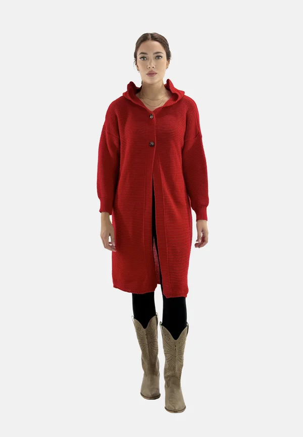 ELARA CARDIGAN CARDIGAN - Strickjacke - rot