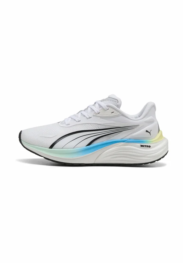 ELECTRIFY NITRO - Laufschuh Trail - white/mint melt/speed blue