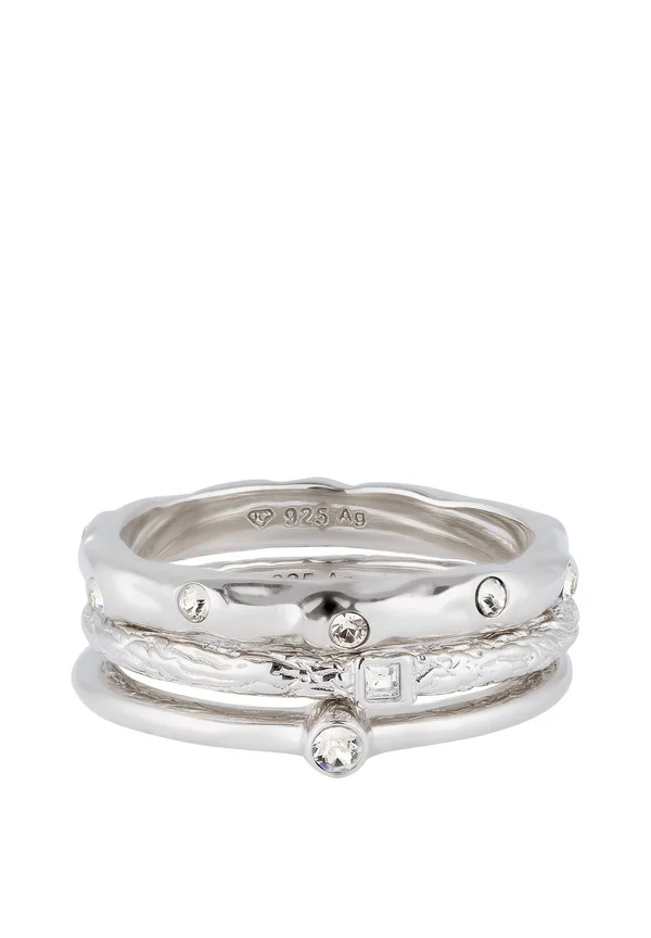 ELEGANT SPARKLING STACK - MIT KRISTALLEN VON SWAROVSKI® - Ring - silberfarben