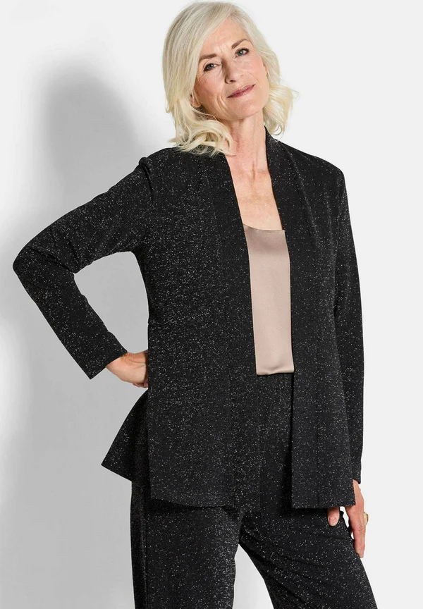 ELEGANTE - Strickjacke - black/silver