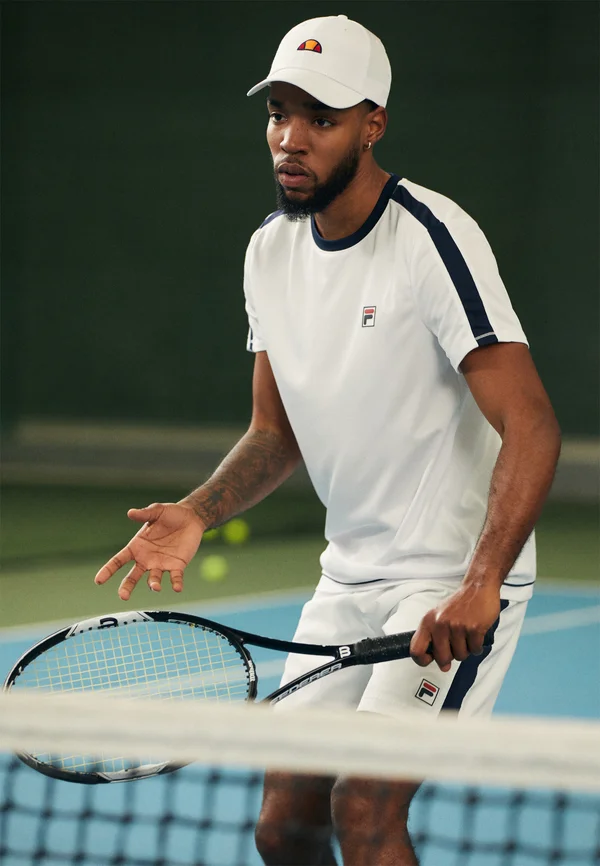 ELIAS - Sport T-Shirt - white/navy