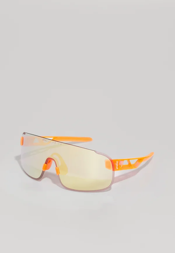 ELICIT UNISEX - Sonnenbrille - fluorecent orange translucent/clarity road/partly sunny gold