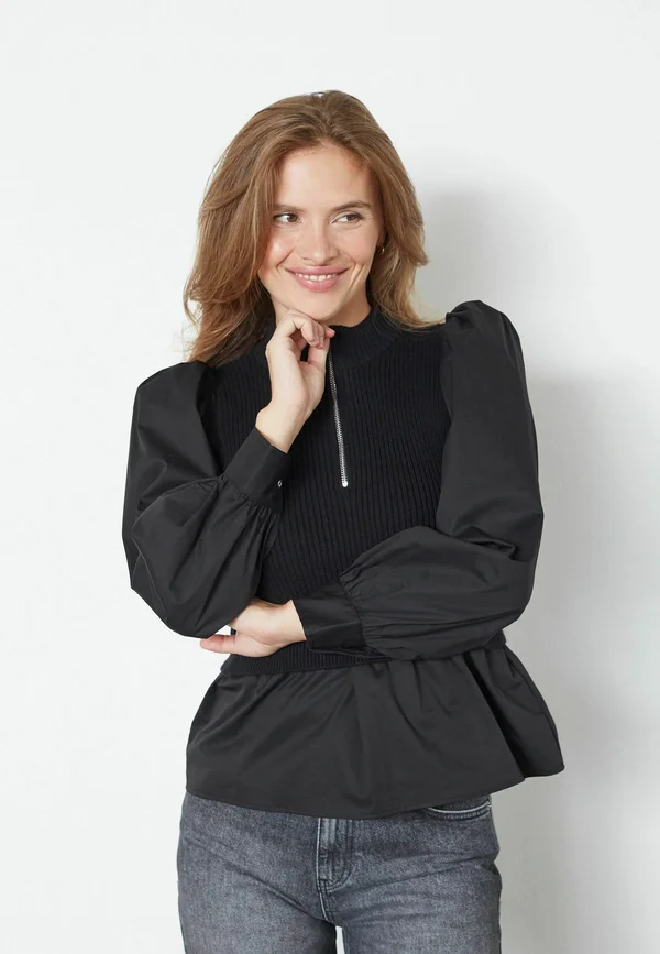 ELISABETH - Strickpullover - black