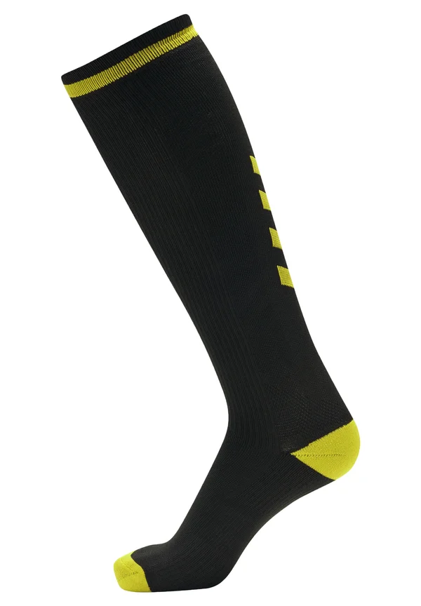 ELITE INDOOR - Kniestrümpfe - black/blazing yellow