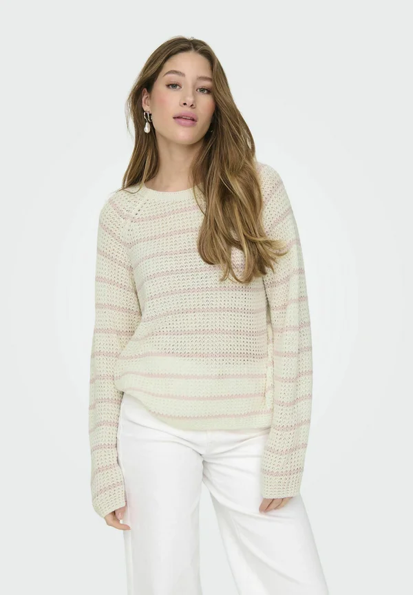 ELLEN LS ONECK RAGLAN - Strickpullover - cloud dancer