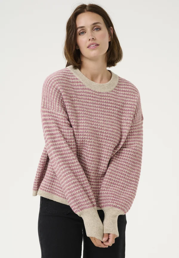ELLERY - Strickpullover - feather gray  rose structure