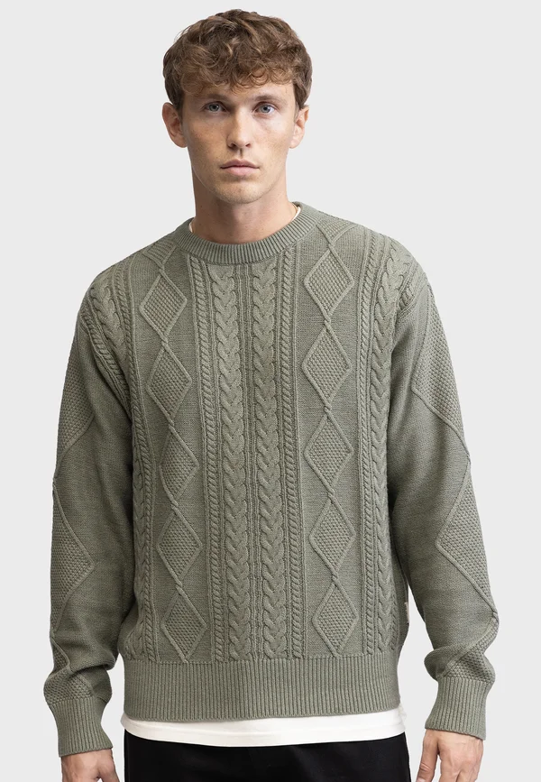 ELLIOT BOXY FIT - Strickpullover - agave green
