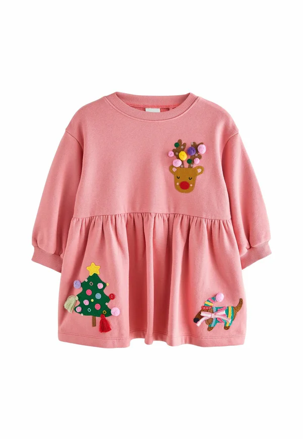 EMBELLISHED  - Freizeitkleid - pink christmas