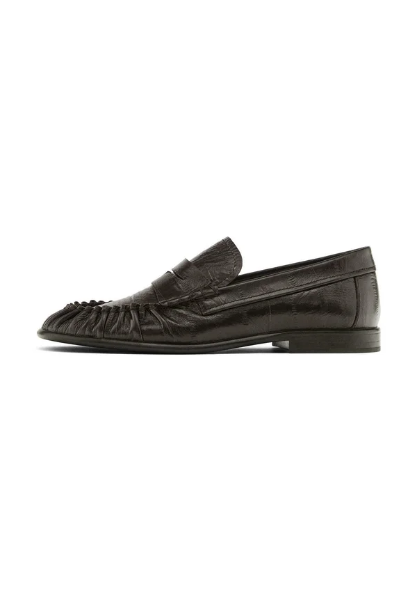 EMBOSSED LOAFERS - Slipper - dark brown