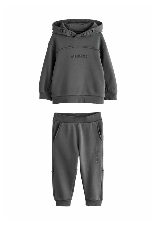 EMBOSSED LOGO AND JOGGERS SET - Trainingsanzug - charcoal grey