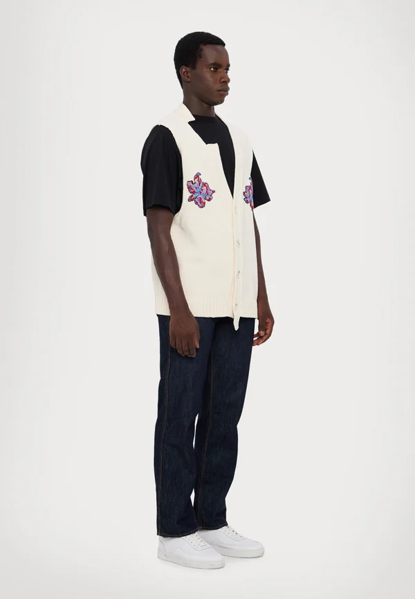 EMBROIDERED GILET UNISEX - Weste - off white
