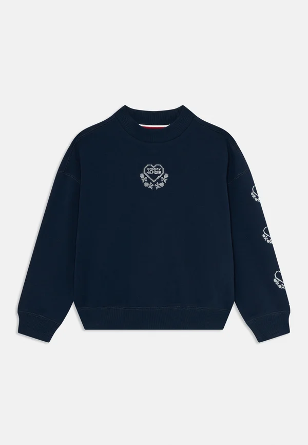 EMBROIDERED HEART - Sweatshirt - dark night navy