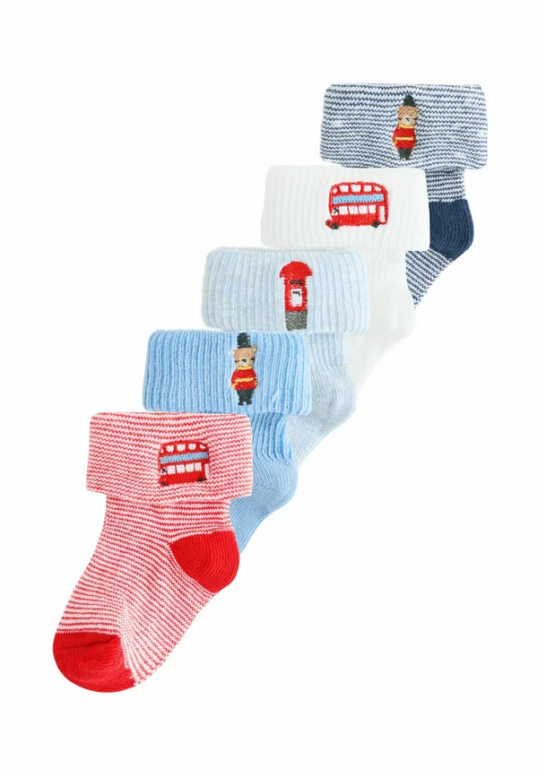 EMBROIDERED ROLL 5 PACK - REGULAR FIT - Socken - navy