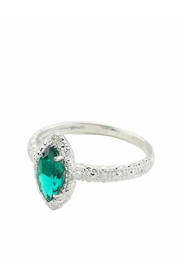 EMERALD AND DIAMOND MARQUISE CLUSTER - Ring - white gold