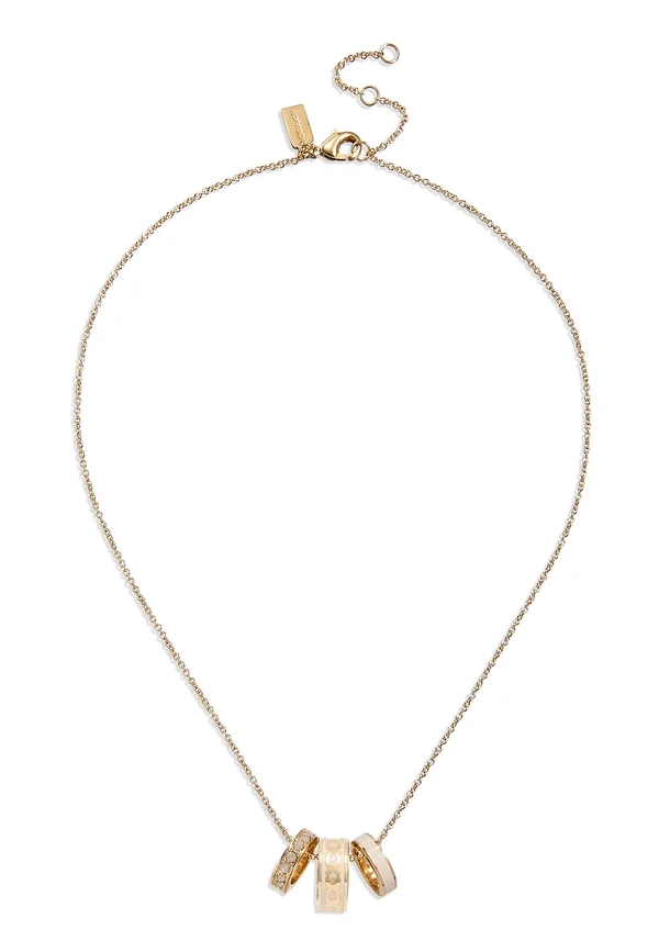 ENAMEL C CHAIN RONDELL NECKLACE - Halskette - chalk