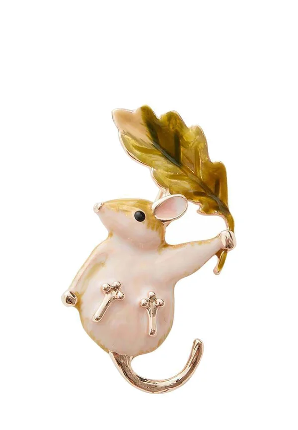 ENAMEL DORMOUSE - Brosche - gold coloured