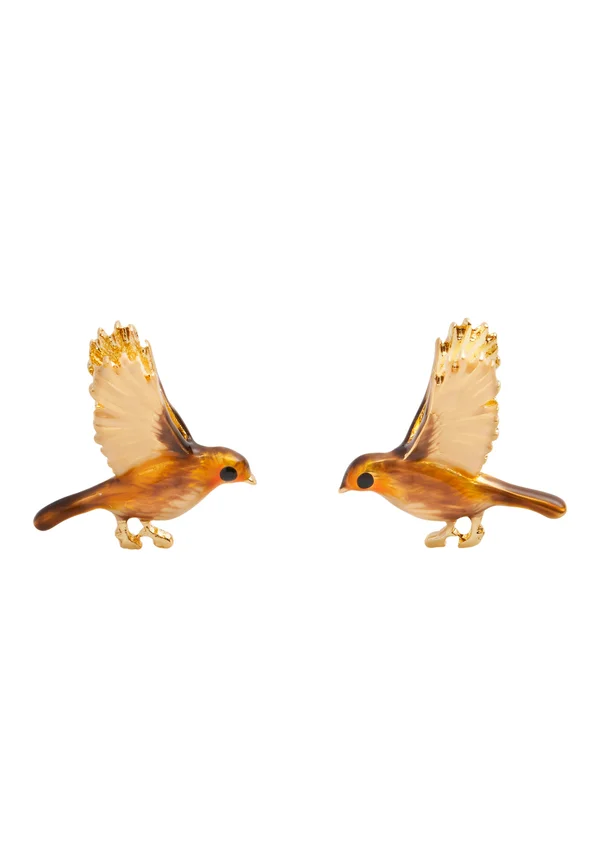 ENAMEL FLYING ROBIN - Ohrringe - light yellow