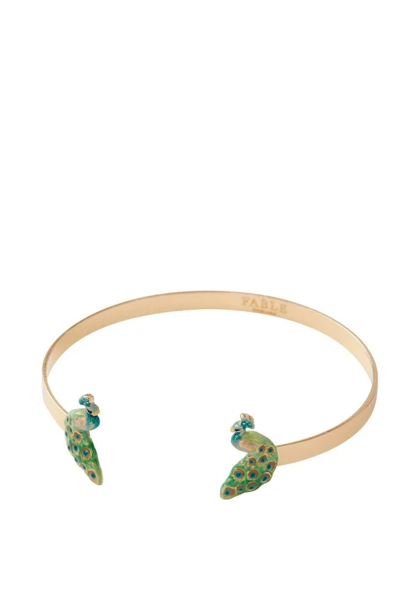 ENAMEL PEACOCK  - Armband - green blue gold-coloured
