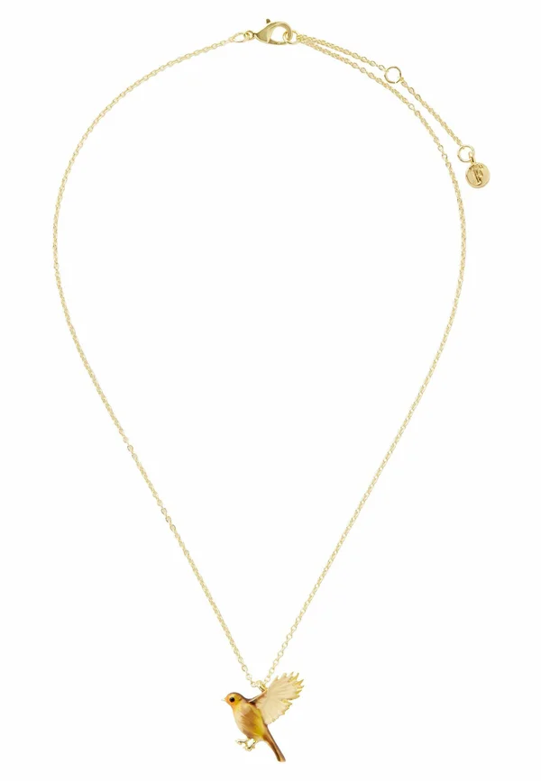 Enamel Robin - Halskette - gold coloured beige