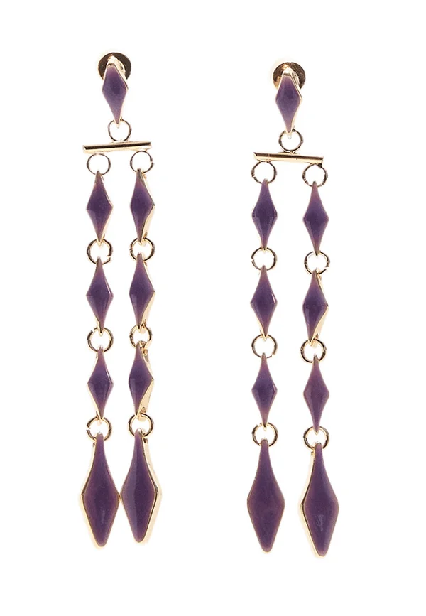 ENAMELLED DANGLE   - Ohrringe - lilac