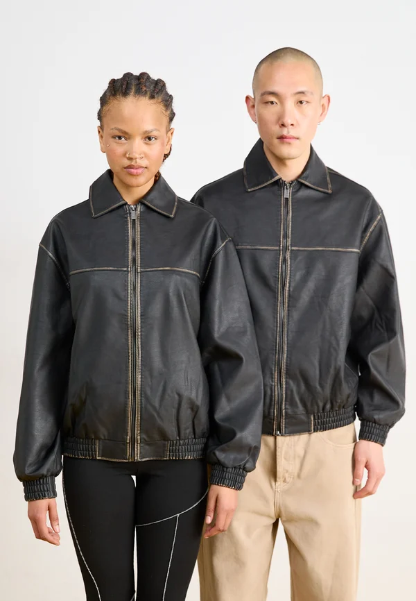 ENIGMA JACKET UNISEX - Kunstlederjacke - black