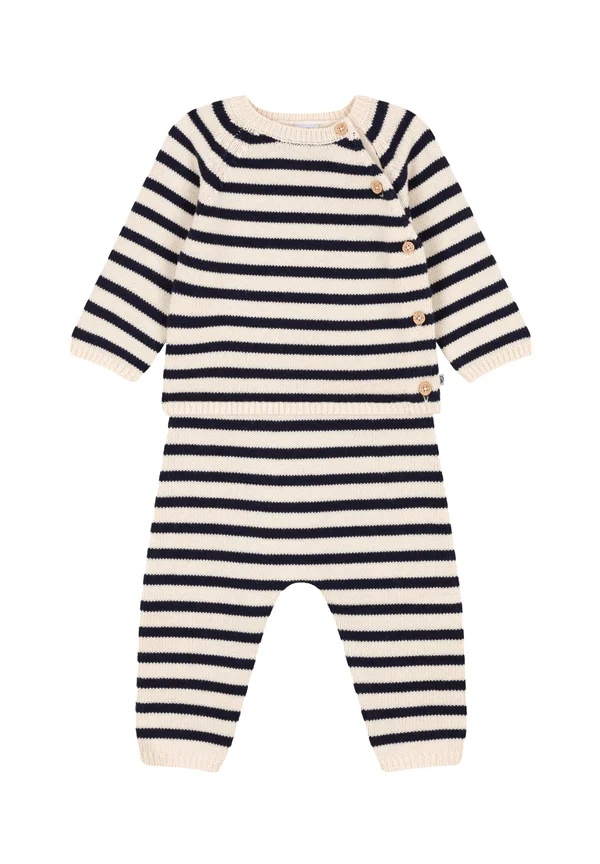 ENSEMBLE 2 PIECES SET - Stoffhose - white/dark blue