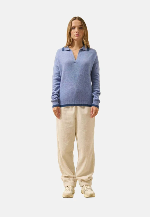 EOLIANE CROSSED TWO-TONE - Strickpullover - heather sky heather ocean