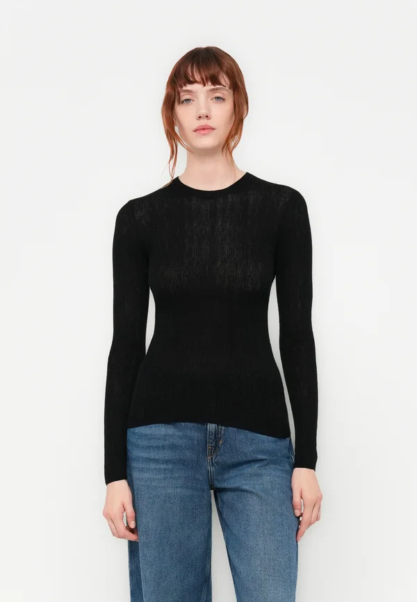 ERMA - Strickpullover - black