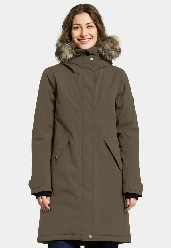 ERNA - Wintermantel - mocha brown