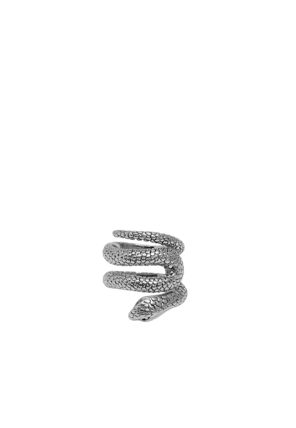 ESPIRAL SERPIENTE TEXTURA - Ring - plata oscuro